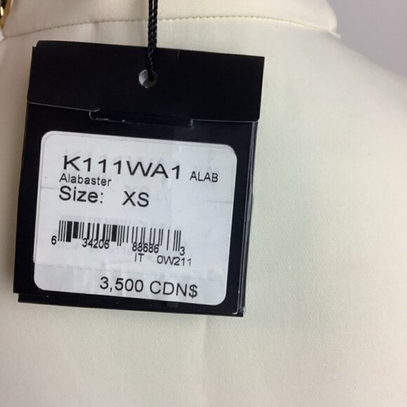 ST. JOHN SILK MINIMALIST BALLOON SLEEVES DRESS IN ALABASTER NWT - Picture 14 of 16